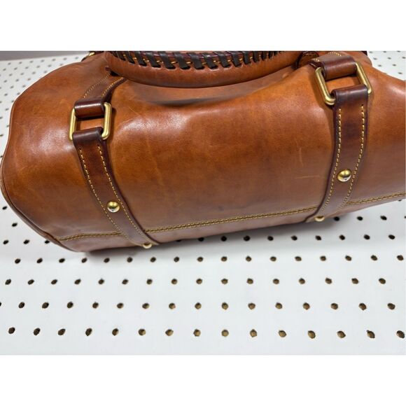 Dooney & Bourke Leather Handbag Brown Florentine Vachetta Leather Satchel Bag mi - Picture 8 of 13